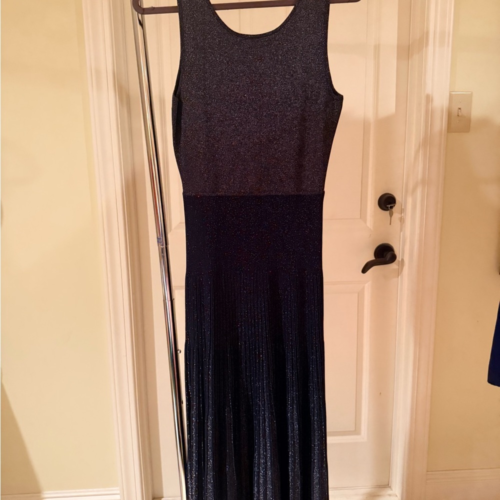 Bailey 44 Navy Sleeveless Shimmer Sweater Dress